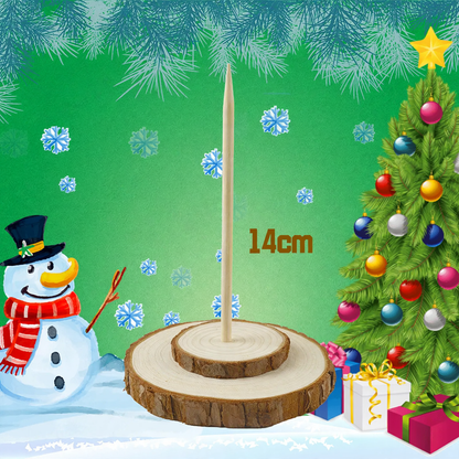 Holzsockel für Weihnachtsbaum-Dekoration, 14 cm
