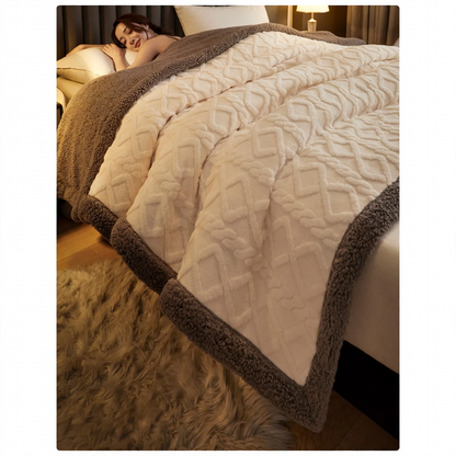 Flauschige Flanell-Wohndecke, gestreift, verschiedene Größen
