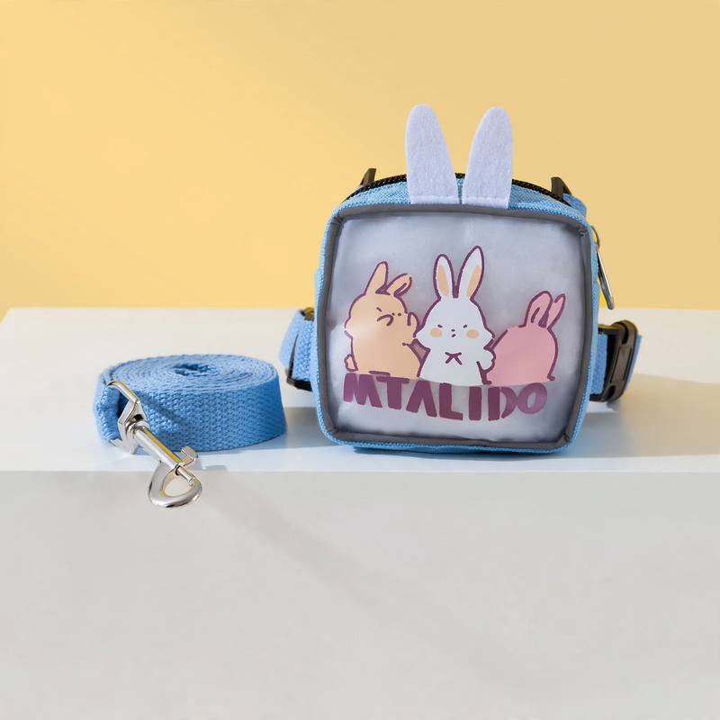Brustgeschirr mit transparentem Rucksack für Katzen