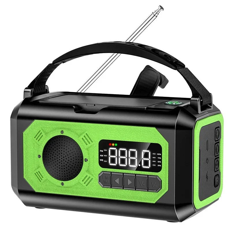 StormGuard Wetterradio – 12000mAh Notfunkradio mit Powerbank, Dual-Solarpanel und NOAA | Brehn