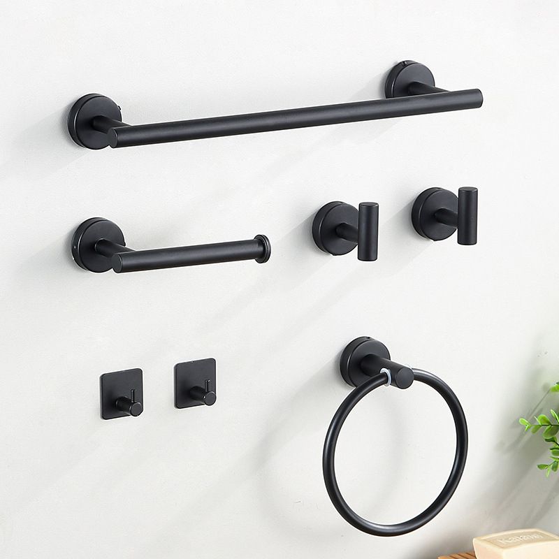 Modernes Badzubehör Set aus gebürstetem Edelstahl verchromt Handtuchstange/Ring & Bademantelhaken