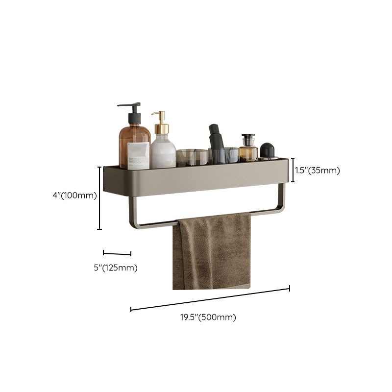 Zeitgenössisches Aluminium Badezimmer Zubehör Set Graue Badablage