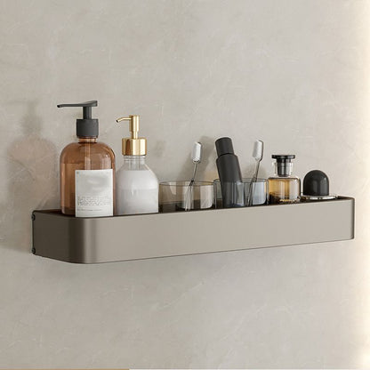 Zeitgenössisches Aluminium Badezimmer Zubehör Set Graue Badablage