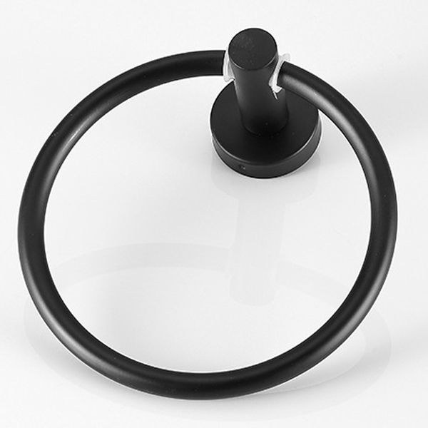 Modernes Badzubehör Set aus gebürstetem Edelstahl verchromt Handtuchstange/Ring & Bademantelhaken