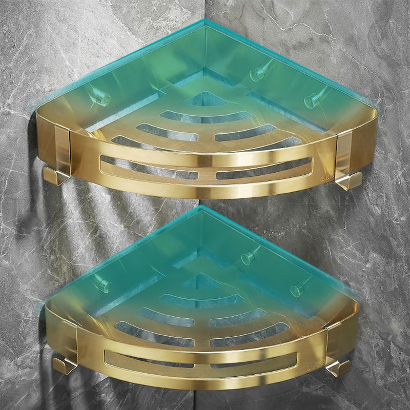Brehn | Modern Gold/Silver 3-teiliges Badezimmer-Zubehörset, Bade-Regal