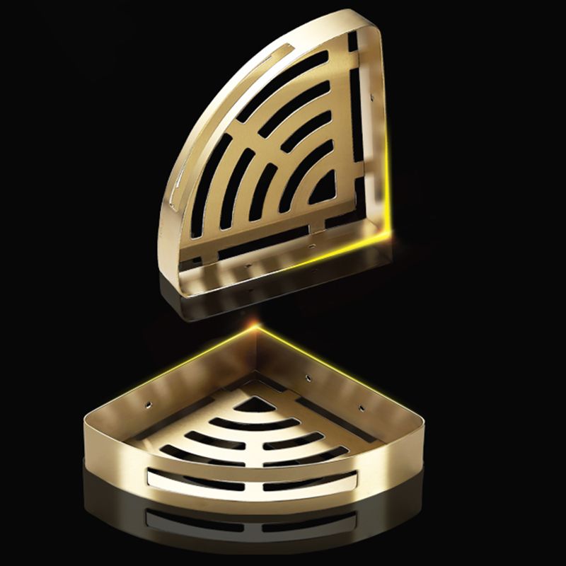 Brehn | Modern Gold/Silver 3-teiliges Badezimmer-Zubehörset, Bade-Regal