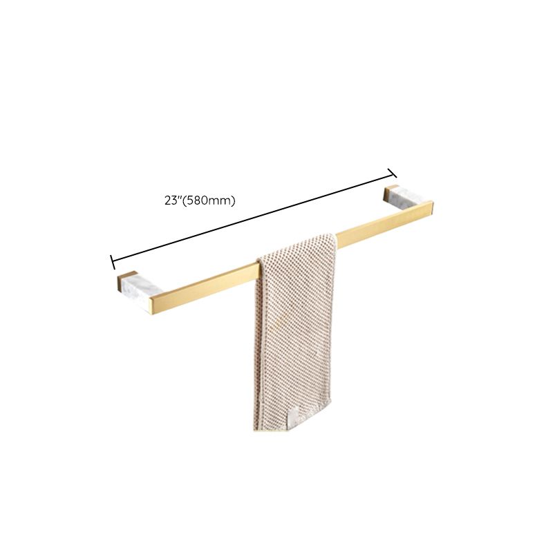 Gebürstetes Messing Badezimmer Zubehör Set Metall & Marmor Badezimmer Hardware Set mit Badewannenregal
