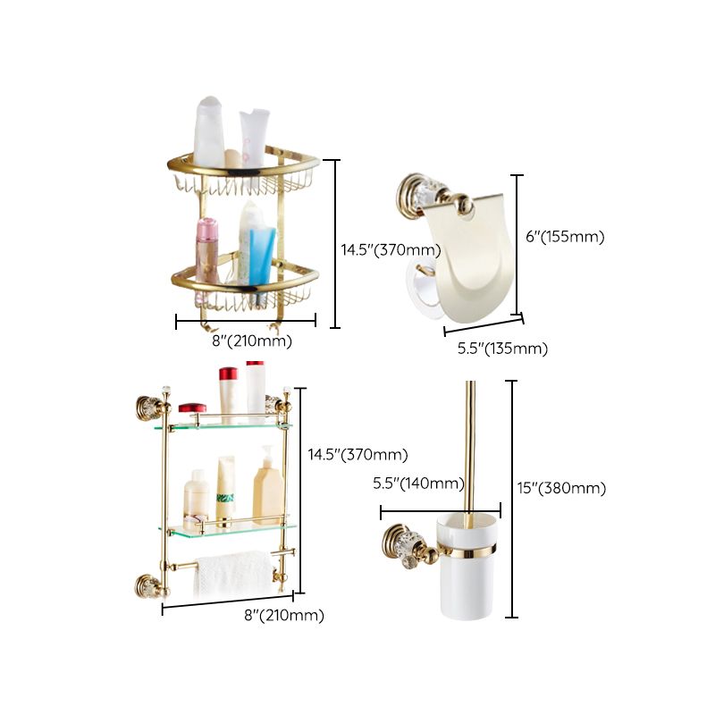 Traditionelle Messing Badezimmeraccessoires Einzelstück oder Set