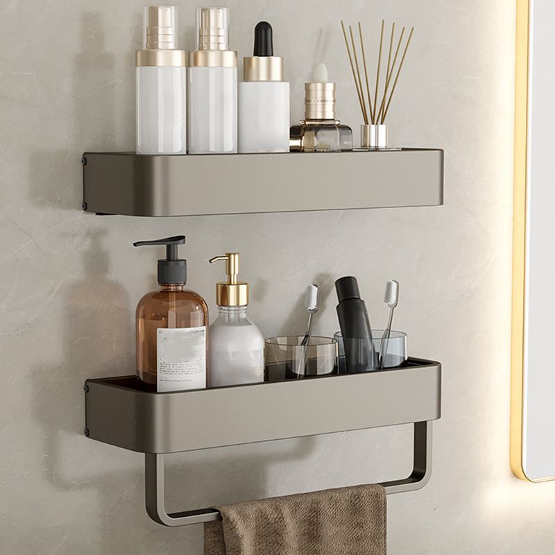 Zeitgenössisches Aluminium Badezimmer Zubehör Set Graue Badablage