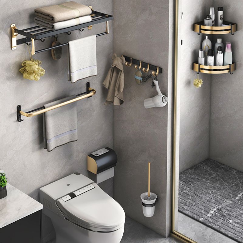Schwarz & Messing Badezimmer Set Moderner Stil Badezimmeraccessoires Als Einzelstück Oder Im Set