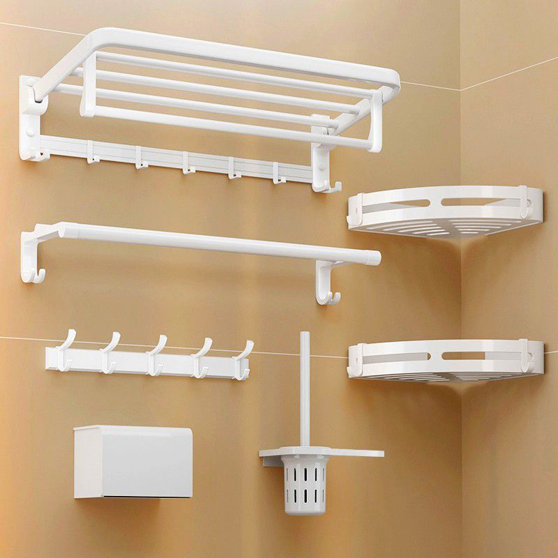 Modernes Badezimmerzubehör Set Handtuchstange Weiß Badregal Badezimmerzubehör Set