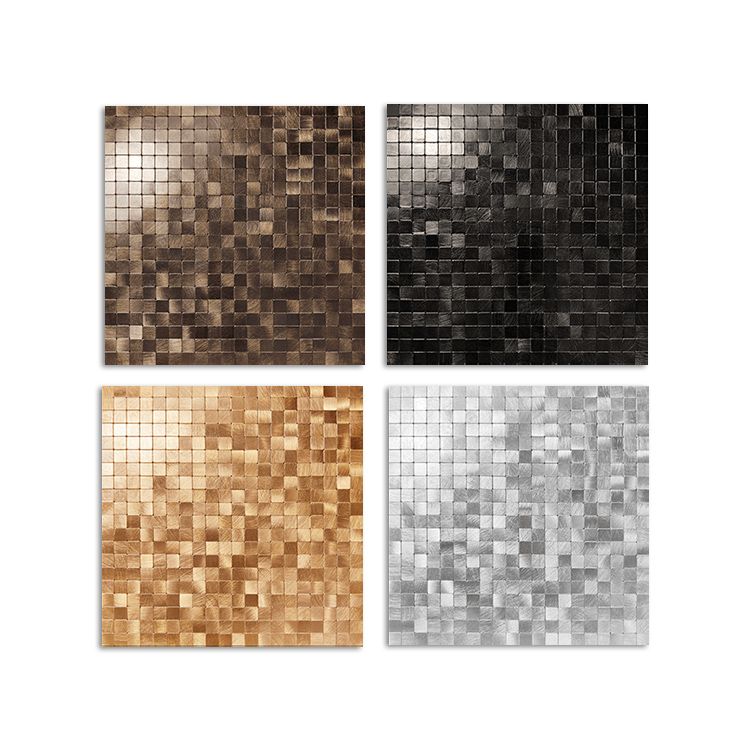 Mosaikfliesen Tapete Zeitgenössische Abzieh- und Klebetapete mit quadratischer Form