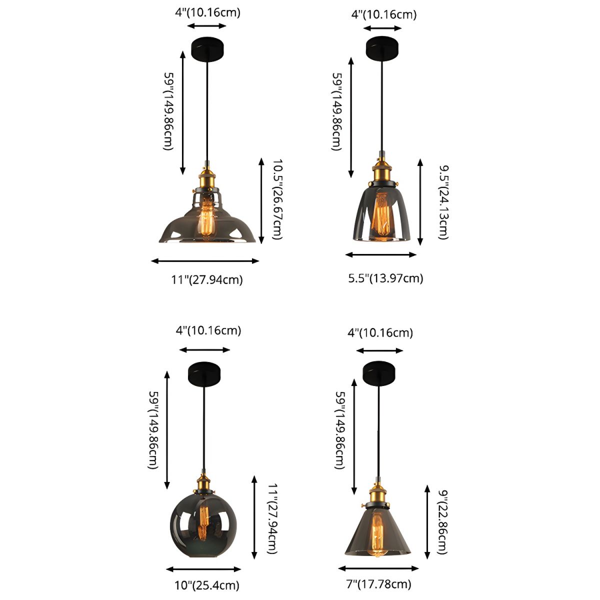 UrbanVibe Light - Amerikanisches Vintage Glas Pendelleuchte | Brehn