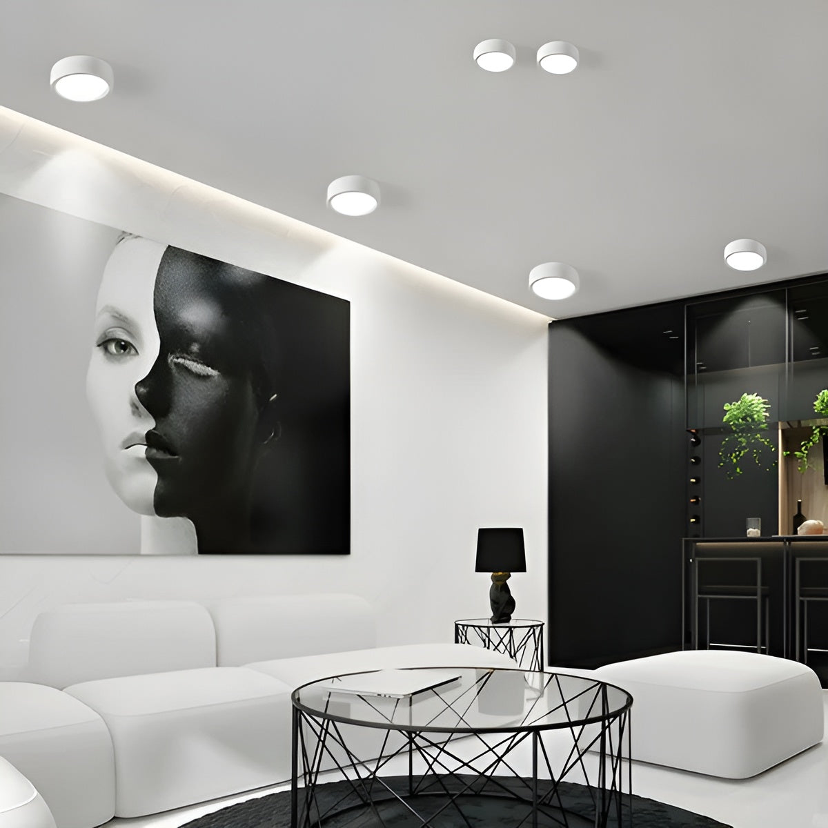 Moderne LED-Deckenleuchte – Runde Form & warmes LED-Licht | Gemütliche Beleuchtung für jeden Raum