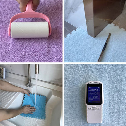 Mehrfarbige Level Loop Teppichfliesen Rutschfeste Verbundbodenfliesen für das Schlafzimmer