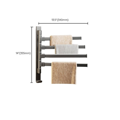 Zeitgenössisches graues Badezimmerzubehör-Set Aluminium-Handtuchhalter