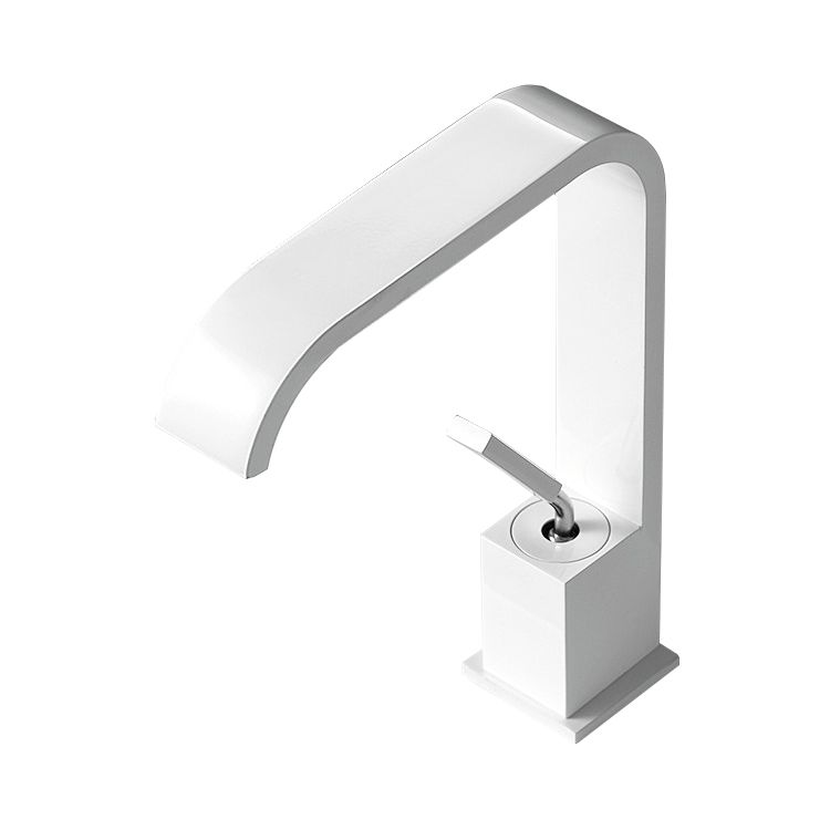 Wasserfall Auslauf Weitverbreiteter Waschbecken Wasserhahn Moderner Metall Weitverbreiteter Waschbecken Wasserhahn