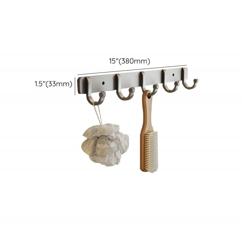 Zeitgemäßes Badezimmer Zubehör Set Graues Aluminium Badezimmer Zubehör Set