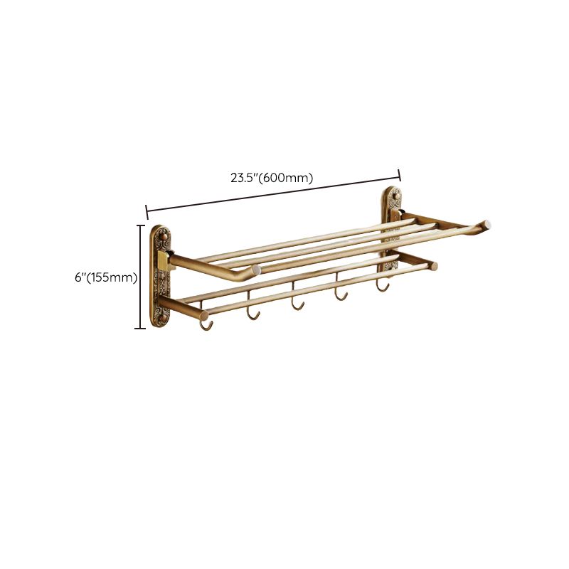 Gebrauchte Messing traditionelle Badezimmer Set mit Badregal/Papierhalter & Handtuchstange