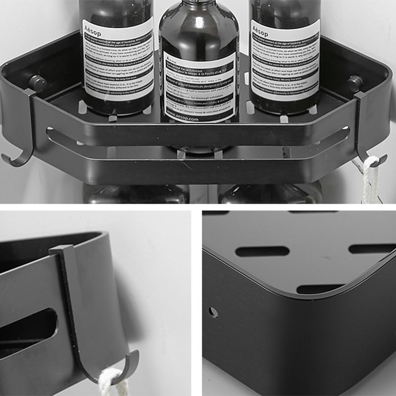 Modern 2/3-teiliges Badezimmer-Set Edelstahl Dreieckige Badregal aus Aluminium