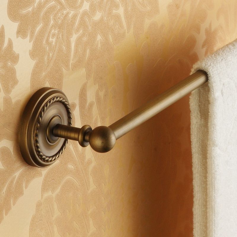Gebrauchte Messing traditionelle Badezimmer Set mit Badregal/Papierhalter & Handtuchstange