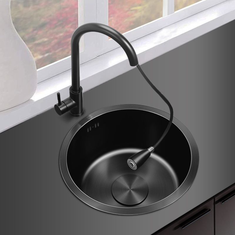 Klassisches Rundbecken Edelstahl Einbaubecken Rutschfestes Rundbecken für die Küche