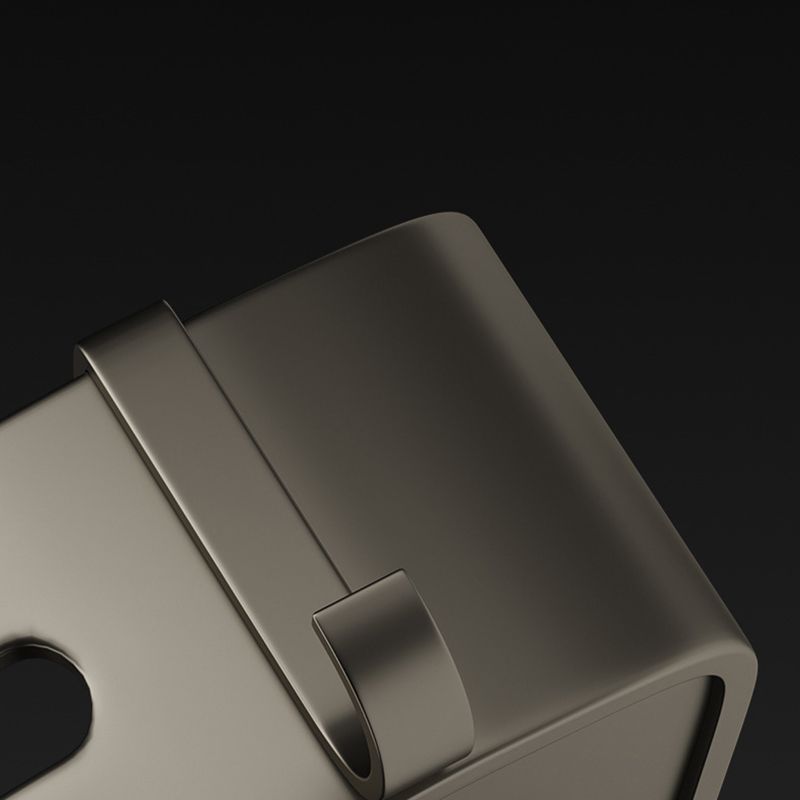 Zeitgenössisches Aluminium Badezimmer Zubehör Set Graue Badablage