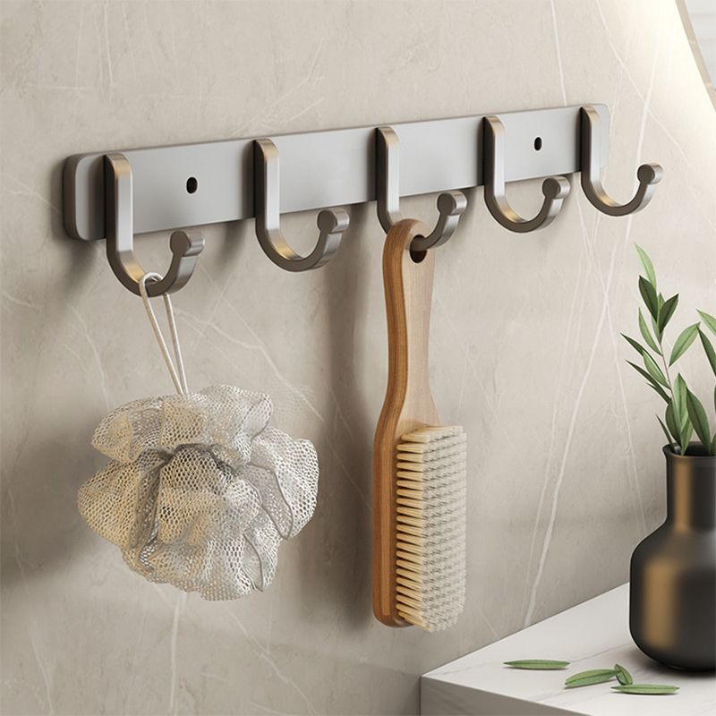 Zeitgemäßes Badezimmer Zubehör Set Graues Aluminium Badezimmer Zubehör Set