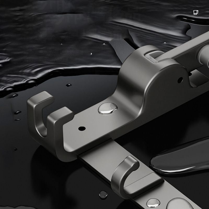 Zeitgemäßes Badezimmer Zubehör Set Graues Aluminium Badezimmer Zubehör Set