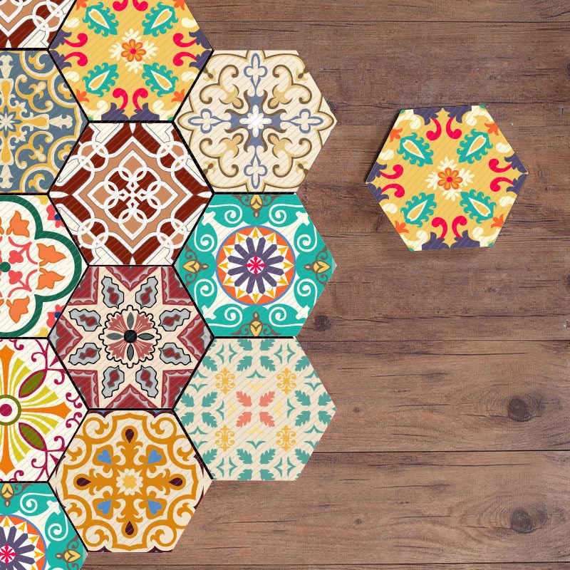 Plastische Mosaikfliesen-Tapete sechseckig für selbstklebende und abnehmbare Rückwandfliese