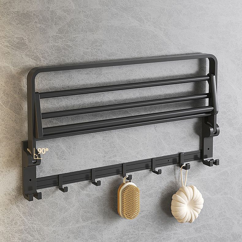 Modern Matt Schwarz Badezimmer Zubehör Set mit Badregal/Handtuchhaken/Handtuchstange