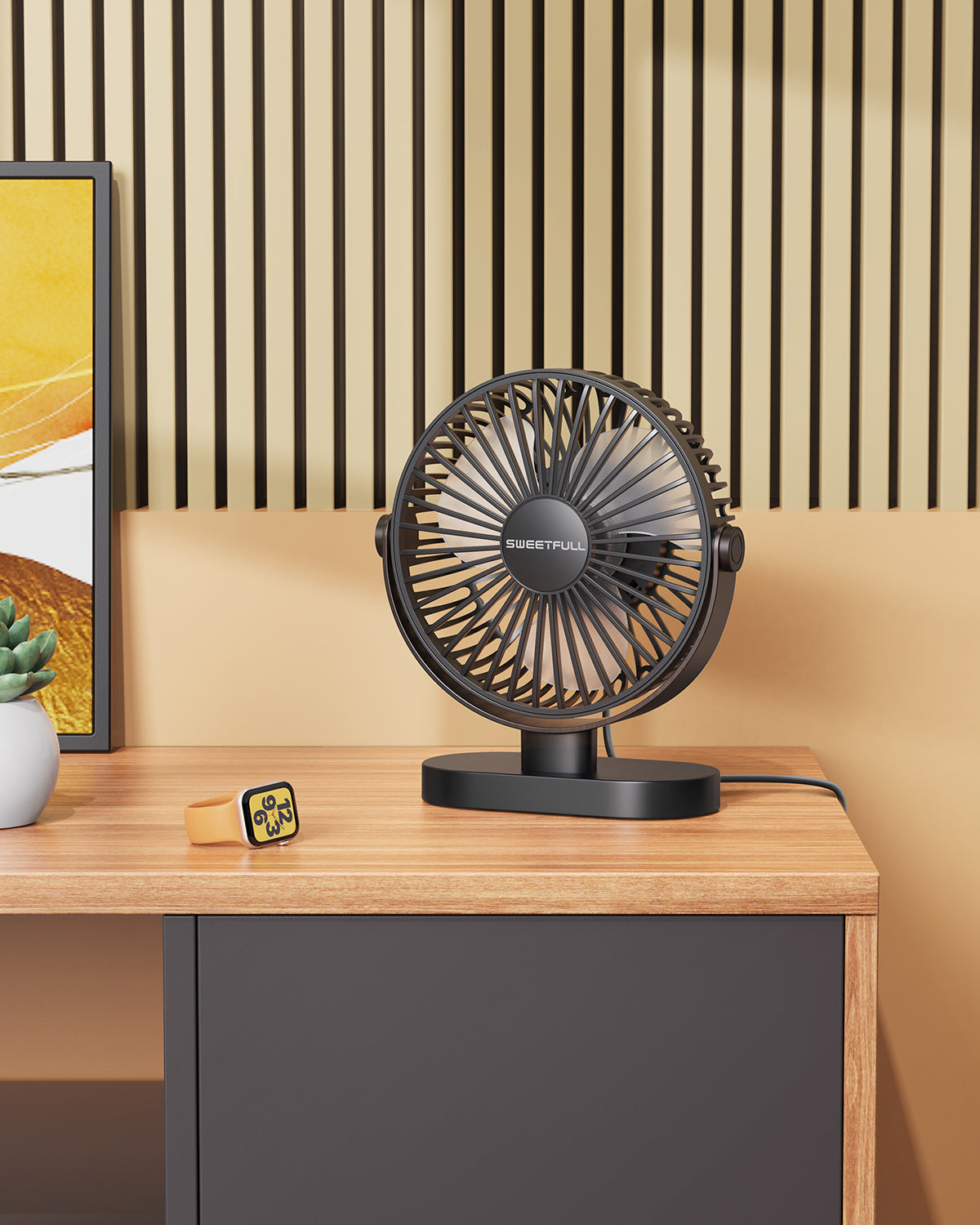 6,5 Zoll USB Kleiner Tischventilator für Zuhause Büro Auto Outdoor Reisen | Brehn