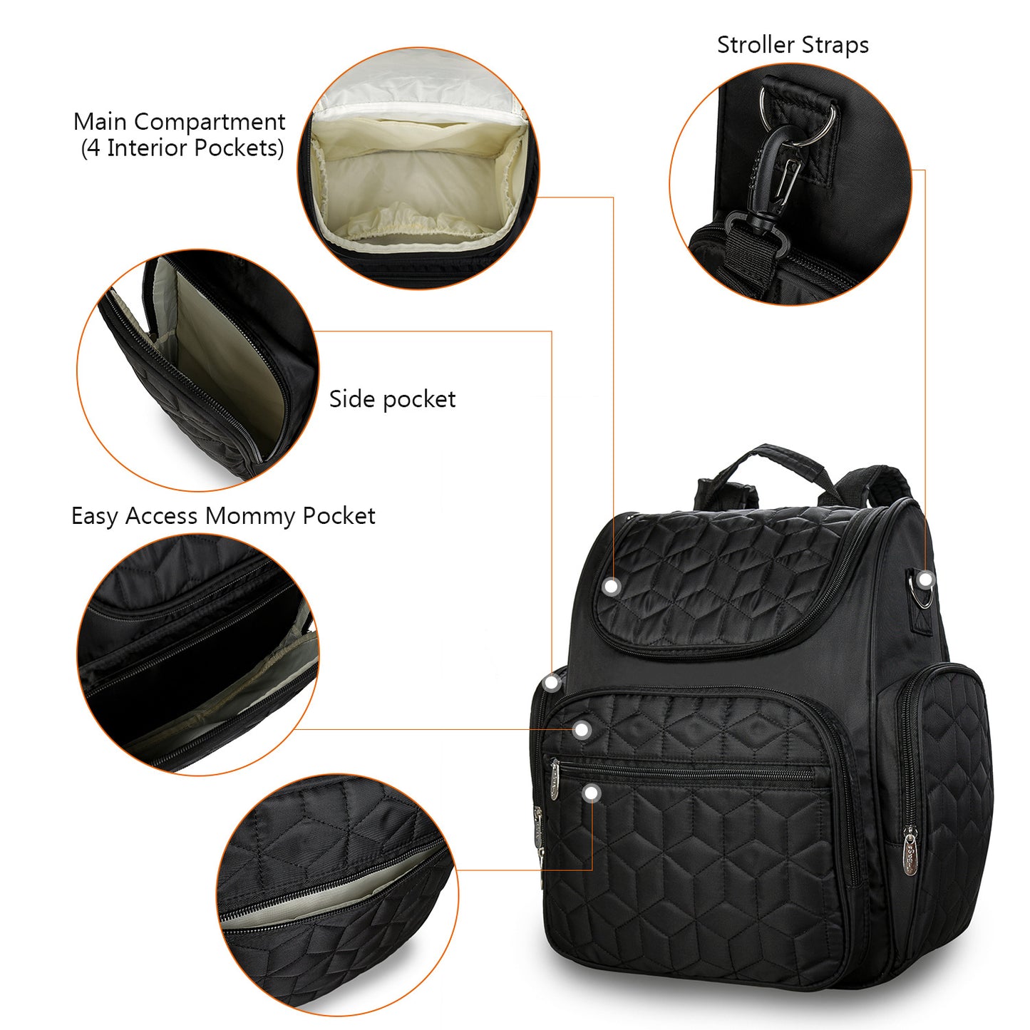 Rucksack mit Vielseitigen Fächern und Isolierbarer Funktion Brehn