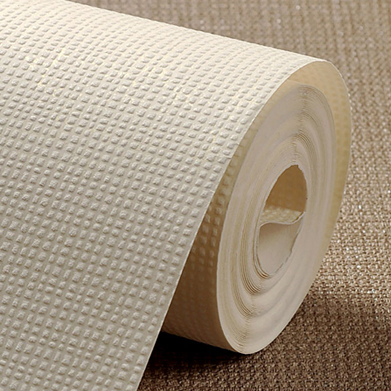 Brehn | Minimalistische Ruit Solide Wallpaper Roll Zachte Kleur Vlekbestendige Wandkunst voor Slaapkamer
