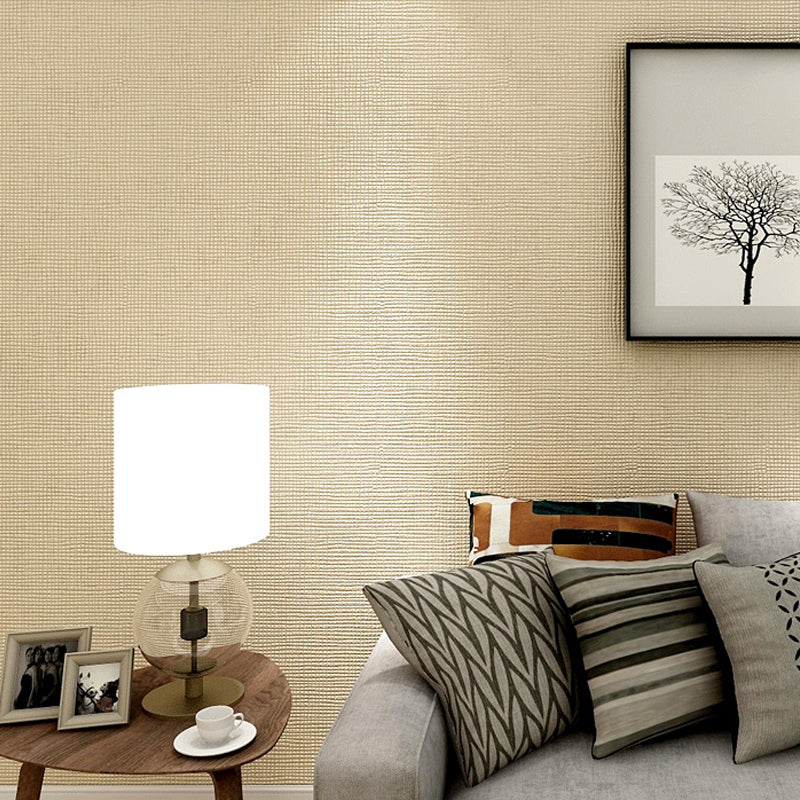 Brehn | Minimalistische Ruit Solide Wallpaper Roll Zachte Kleur Vlekbestendige Wandkunst voor Slaapkamer
