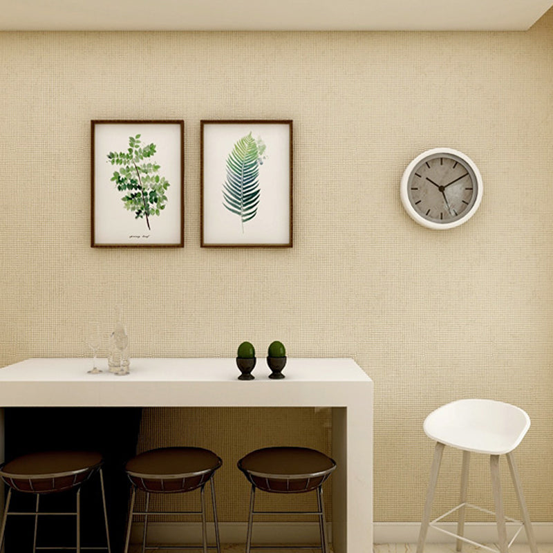Brehn | Minimalistische Ruit Solide Wallpaper Roll Zachte Kleur Vlekbestendige Wandkunst voor Slaapkamer