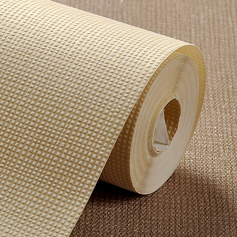 Brehn | Minimalistische Ruit Solide Wallpaper Roll Zachte Kleur Vlekbestendige Wandkunst voor Slaapkamer