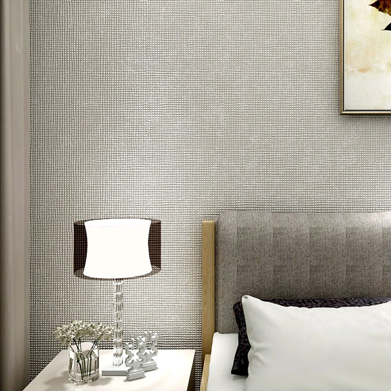 Brehn | Minimalistische Ruit Solide Wallpaper Roll Zachte Kleur Vlekbestendige Wandkunst voor Slaapkamer