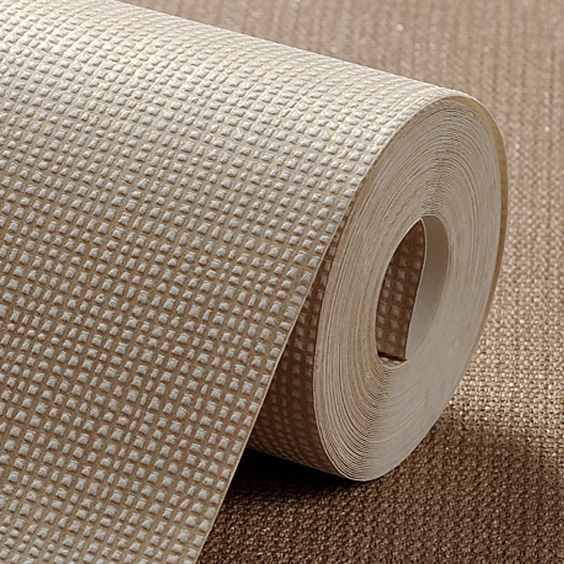 Brehn | Minimalistische Ruit Solide Wallpaper Roll Zachte Kleur Vlekbestendige Wandkunst voor Slaapkamer
