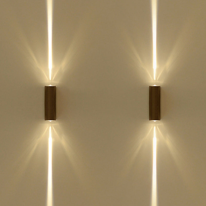 Metallic Rechteckige Wand Sconce Licht Einfacher Stil 2 Lichter Schwarze Ausführung Wandlampe in Warm/Weißem Licht für Hotel | Brehn