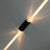 Metallic Rechteckige Wand Sconce Licht Einfacher Stil 2 Lichter Schwarze Ausführung Wandlampe in Warm/Weißem Licht für Hotel | Brehn