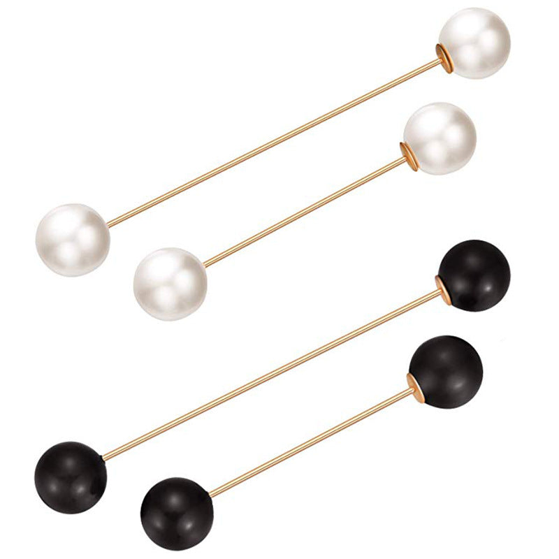 Elegantes Perlen- und Kristallbroschen-Set Brehn
