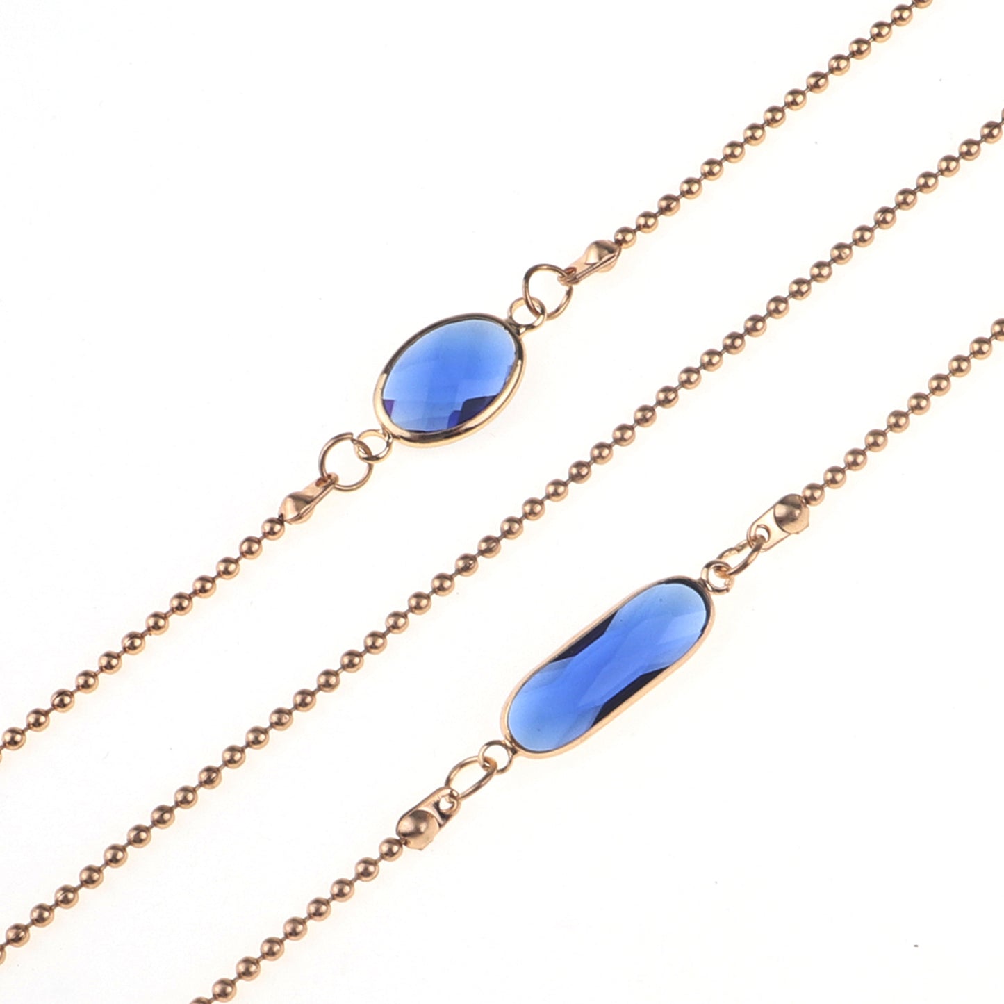 Elegante Blaue Stein Halskette Brehn