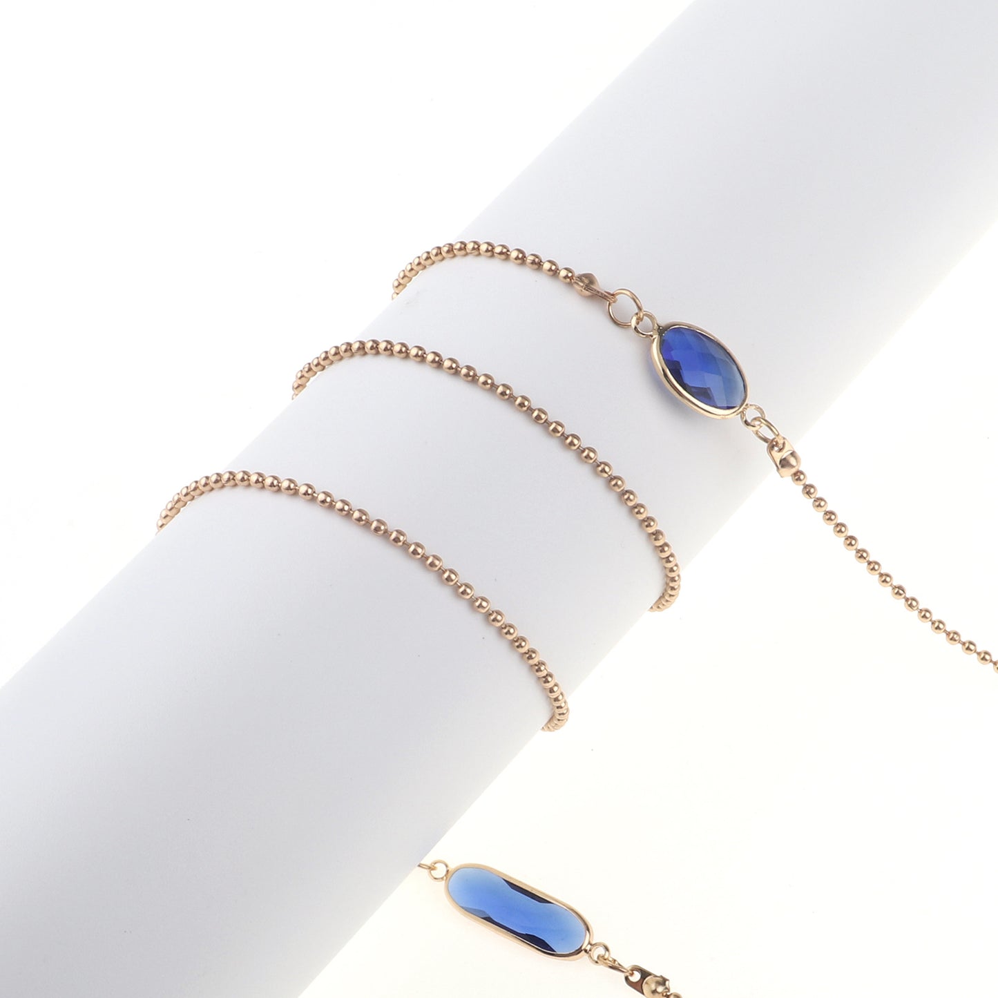 Elegante Blaue Stein Halskette Brehn
