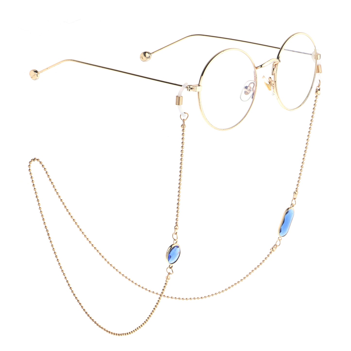 Elegante Blaue Stein Halskette Brehn