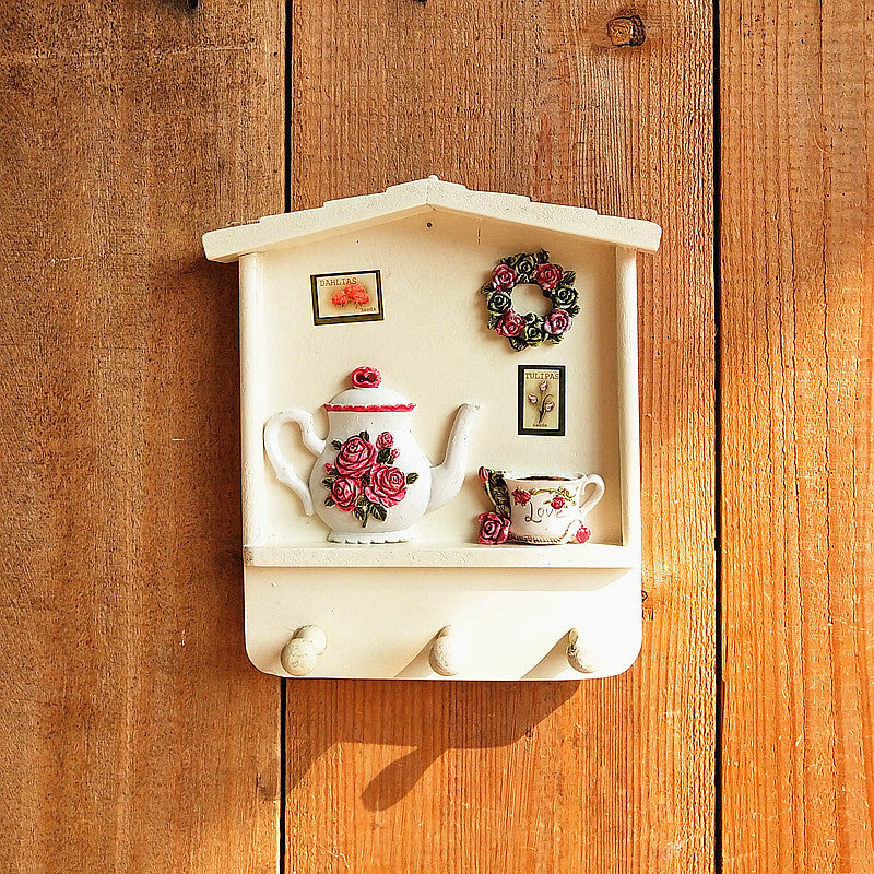Dekorativer Wandhaken mit Blumenmuster