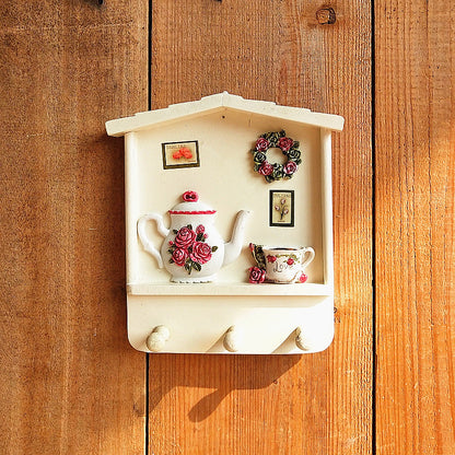 Dekorativer Wandhaken mit Blumenmuster