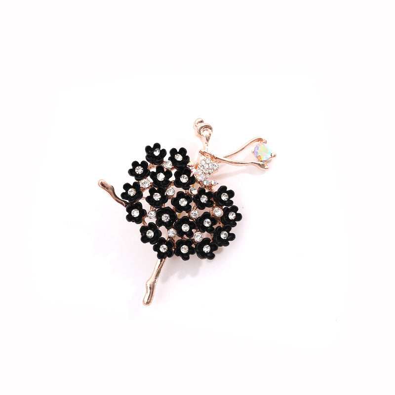 Ballett-inspirierte Blumenbrosche Brehn