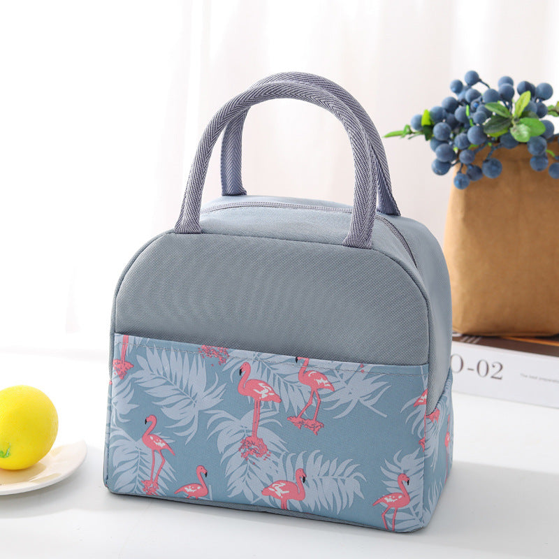 Isolierte Lunch-Tasche mit Trendigem Flamingo-Muster Brehn