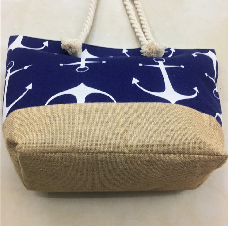 Geräumige Strandtasche mit Maritimen Ankerdesign Brehn